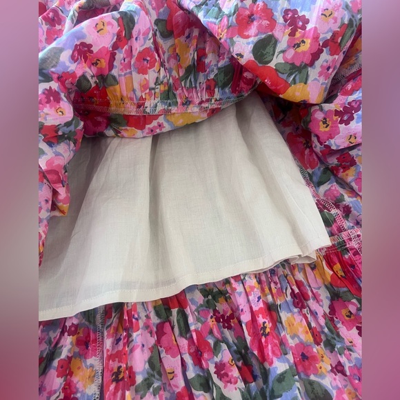 Vintage inspired Natural Life red pink floral print skirt & dress-  size M - Picture 5 of 6